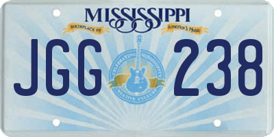 MS license plate JGG238