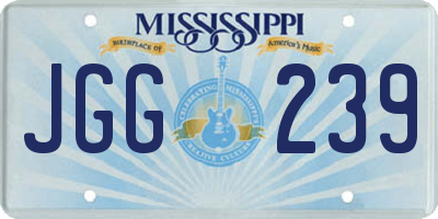MS license plate JGG239