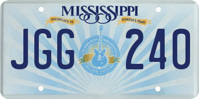 MS license plate JGG240