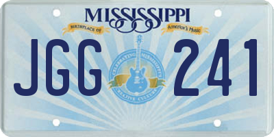 MS license plate JGG241