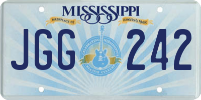 MS license plate JGG242