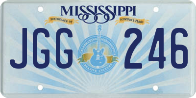 MS license plate JGG246