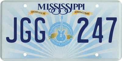 MS license plate JGG247