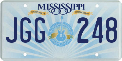 MS license plate JGG248