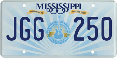 MS license plate JGG250