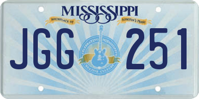 MS license plate JGG251
