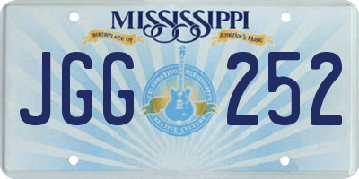 MS license plate JGG252