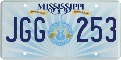 MS license plate JGG253