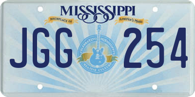 MS license plate JGG254
