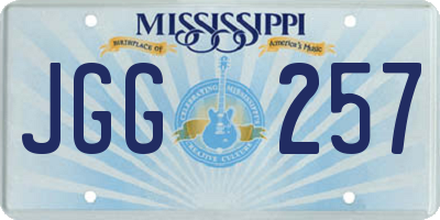 MS license plate JGG257