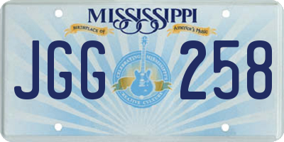 MS license plate JGG258