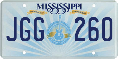 MS license plate JGG260