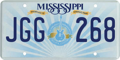 MS license plate JGG268