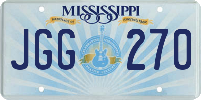 MS license plate JGG270