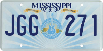 MS license plate JGG271