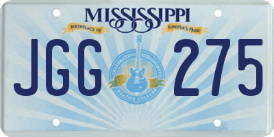 MS license plate JGG275