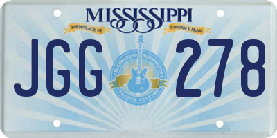 MS license plate JGG278