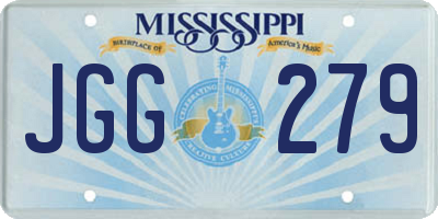 MS license plate JGG279