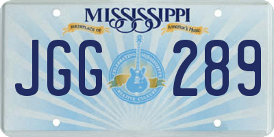 MS license plate JGG289