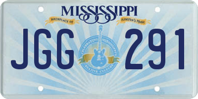 MS license plate JGG291