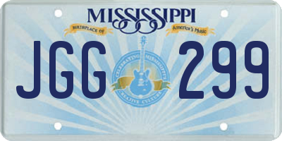 MS license plate JGG299