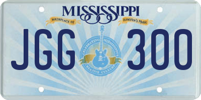 MS license plate JGG300