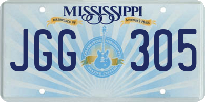 MS license plate JGG305