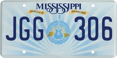 MS license plate JGG306