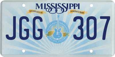 MS license plate JGG307