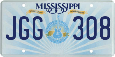 MS license plate JGG308
