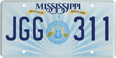 MS license plate JGG311