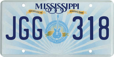 MS license plate JGG318