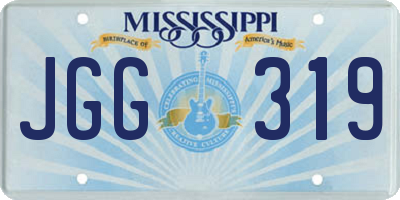 MS license plate JGG319