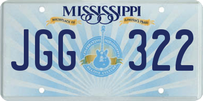 MS license plate JGG322