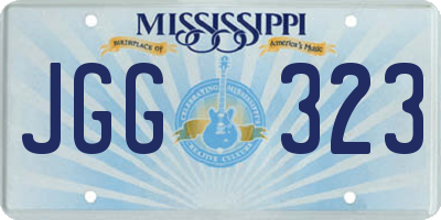 MS license plate JGG323