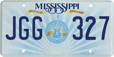 MS license plate JGG327