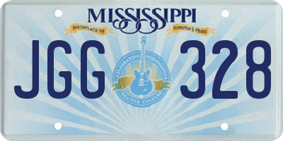 MS license plate JGG328