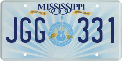 MS license plate JGG331