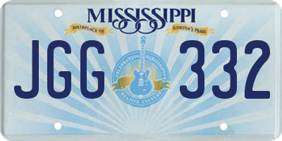 MS license plate JGG332