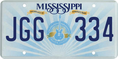 MS license plate JGG334