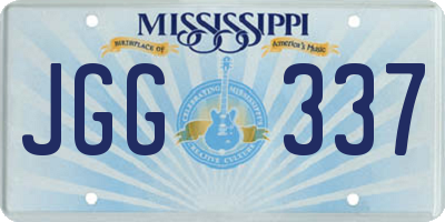MS license plate JGG337