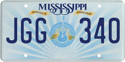 MS license plate JGG340