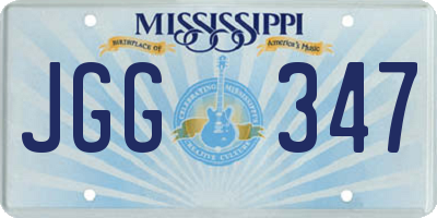 MS license plate JGG347