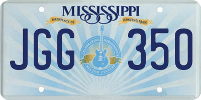 MS license plate JGG350