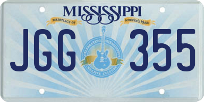 MS license plate JGG355