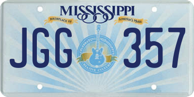MS license plate JGG357