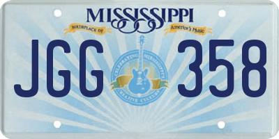 MS license plate JGG358
