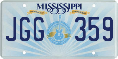 MS license plate JGG359
