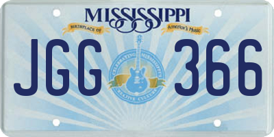 MS license plate JGG366