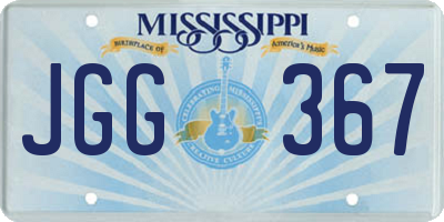 MS license plate JGG367